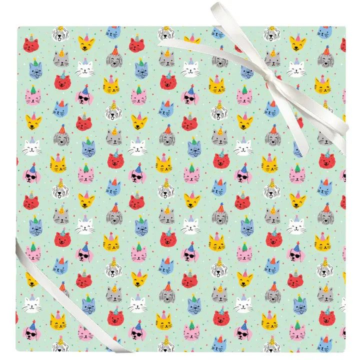 Wrapping Paper Party Cats and Dogs