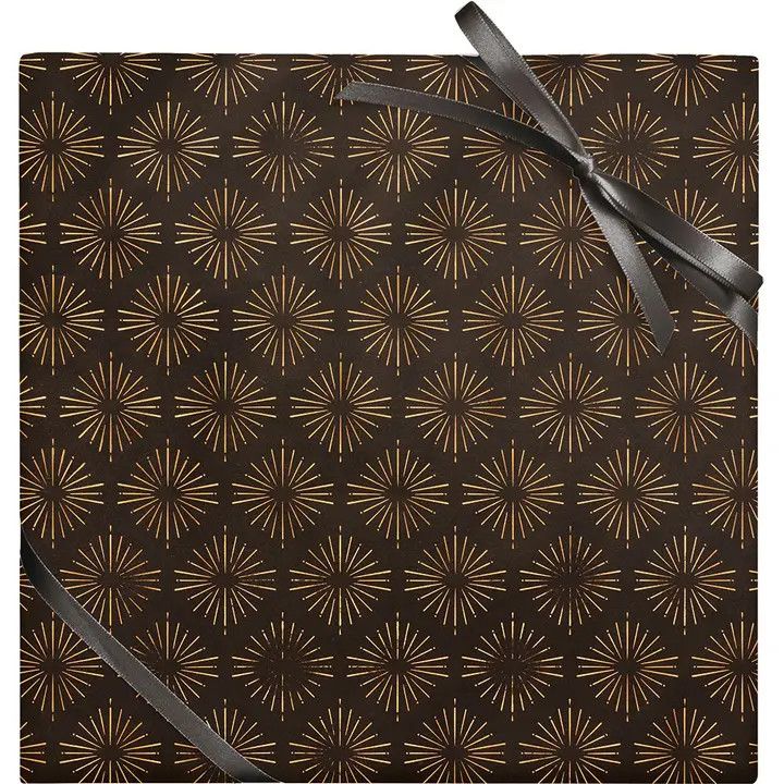 Stone Wrapping Paper Gold Starburst Stone