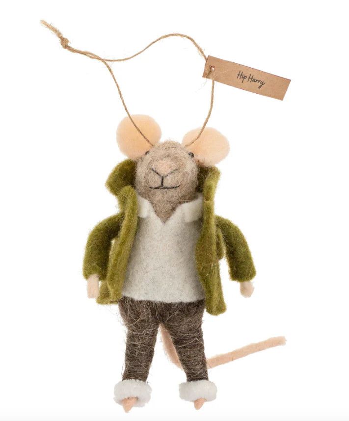 Felt Ornament Mouse Hip Harry