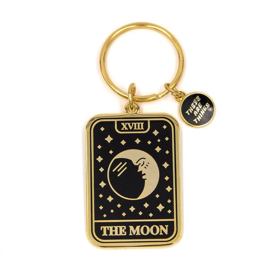 Enamel Keychain Moon Tarot
