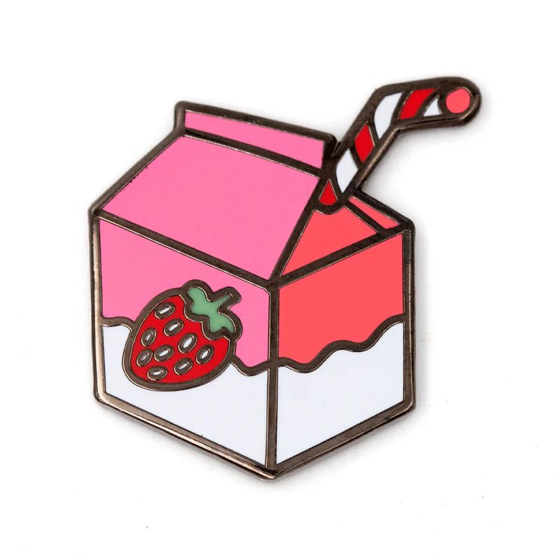 Enamel Pin Strawberry Milk