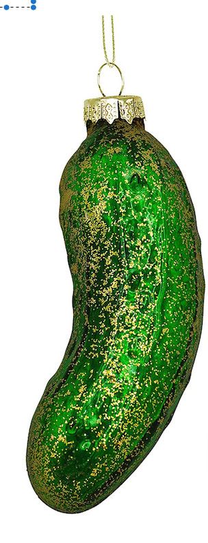 Glass Ornament Glitter Pickle