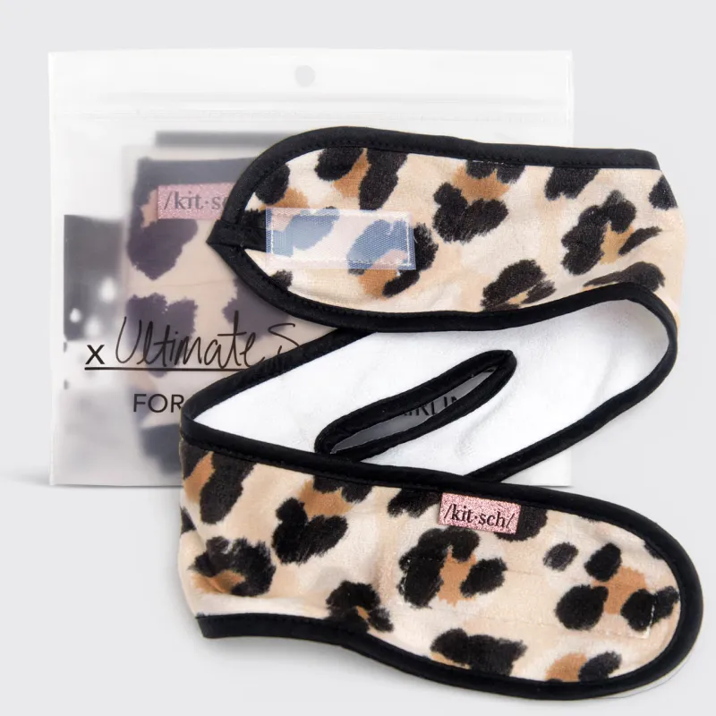 Microfibre Spa Headband Leopard