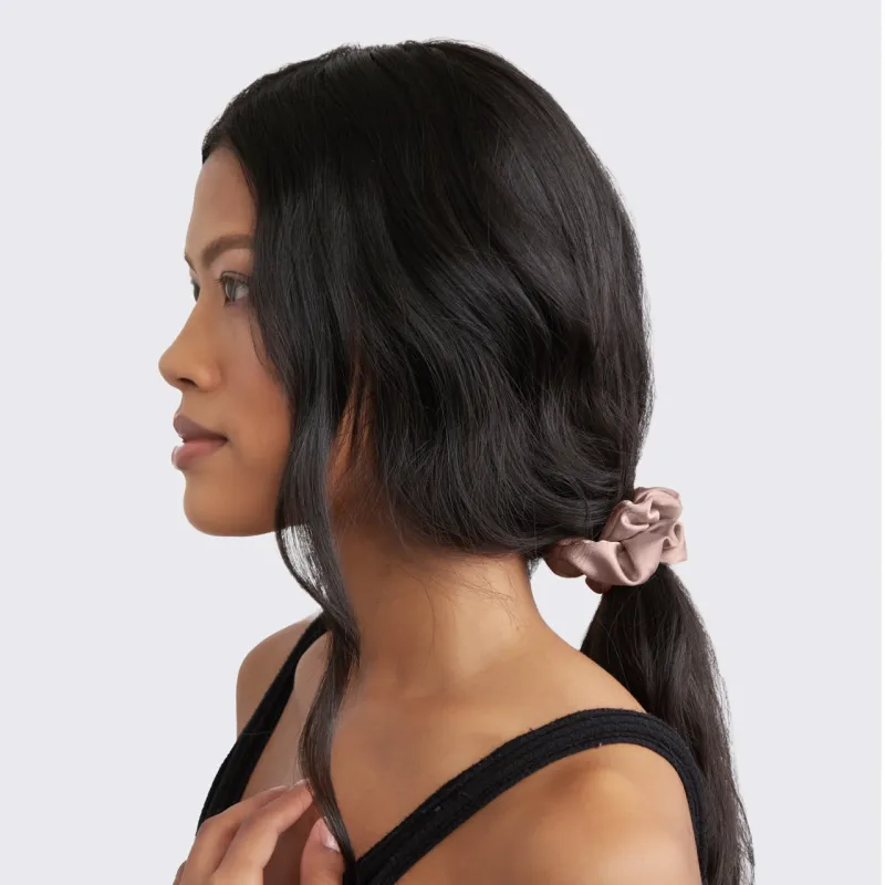 Satin Sleep Scrunchies 5pc Cameo