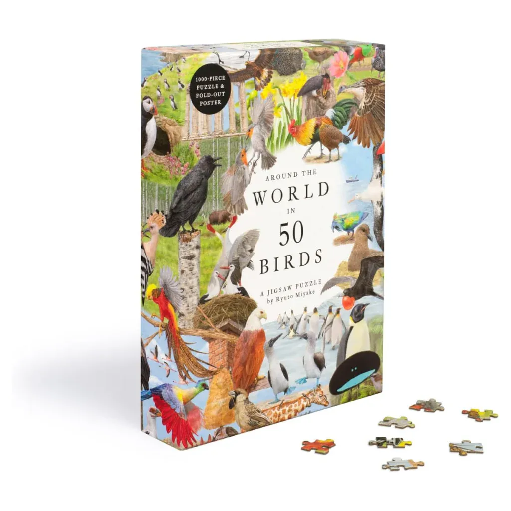 1000 Piece Puzzle Around The World In 50 Birds