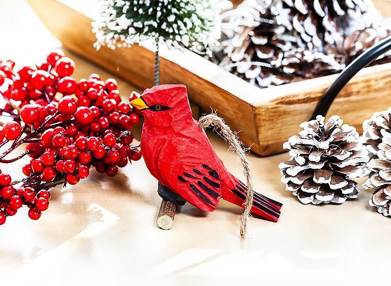 Carved Ornament Cardinal