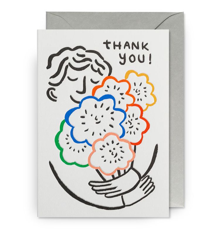 Thank You Happy Flowers Hug