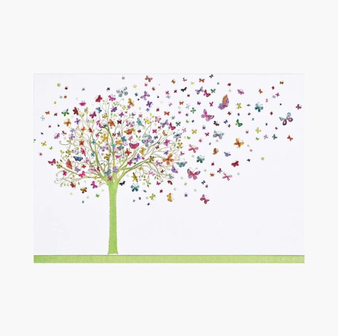 Note Cards Tree of Butterflies