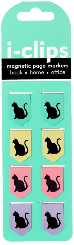 Black Cats i-clips Magnetic Page Markers