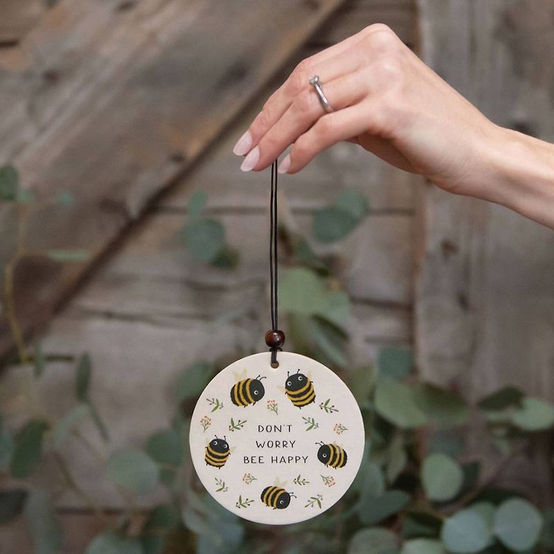 Car Air Freshener Pack of 2 Don&#39;t Worry Bee Happy
