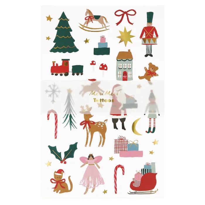Tattoos Temporary Santa And Reindeer