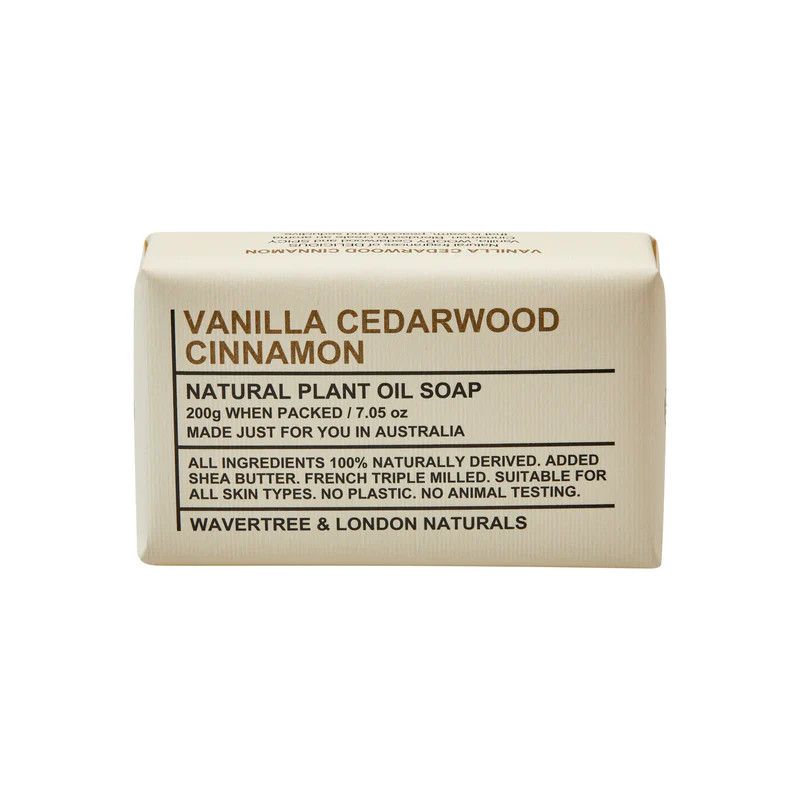 Vanilla, Cedarwood &amp; Cinnamon Soap Bar 200g
