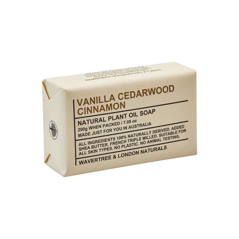 Vanilla, Cedarwood &amp; Cinnamon Soap Bar 200g