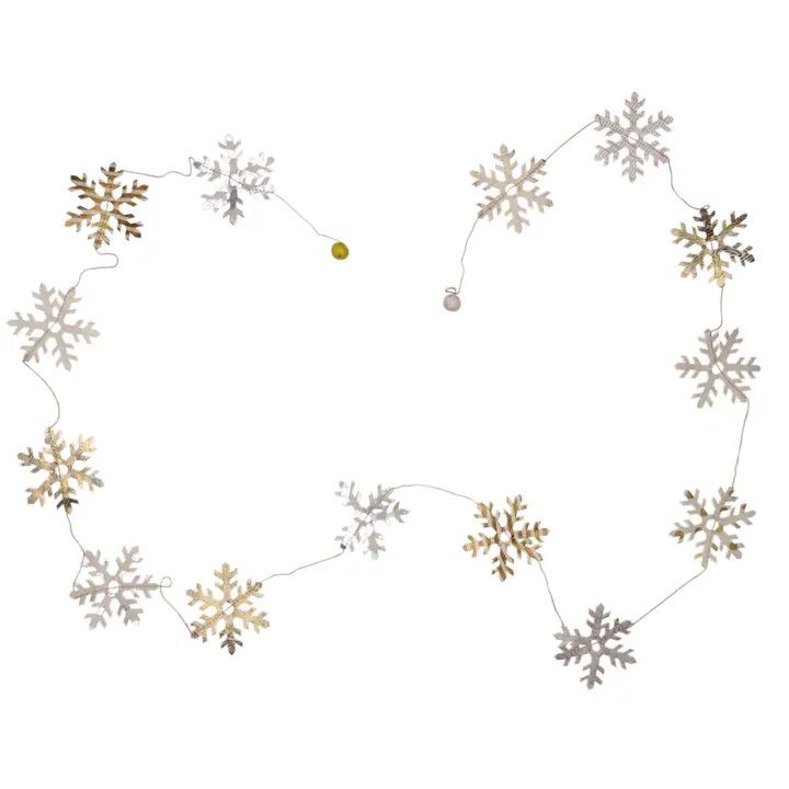 Paper Garland Metallic Snowflake  5ft