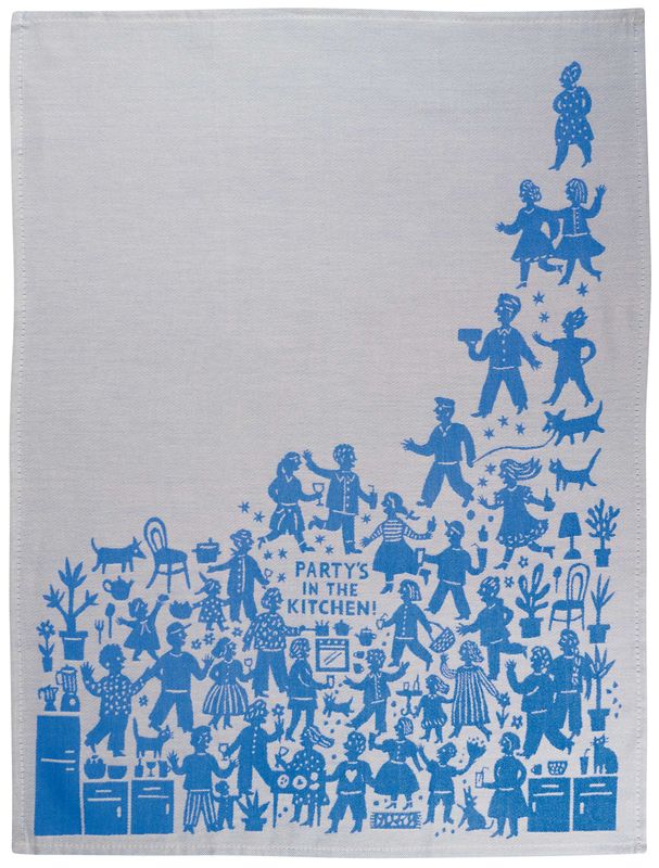 Dishtowel Woven Party In The Kitchen