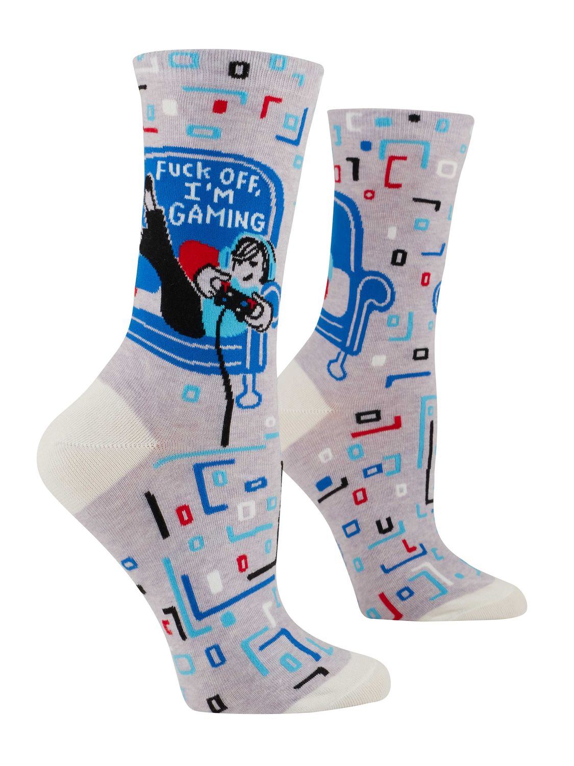 Women&#39;s Crew Socks Fuck Off I&#39;m Gaming