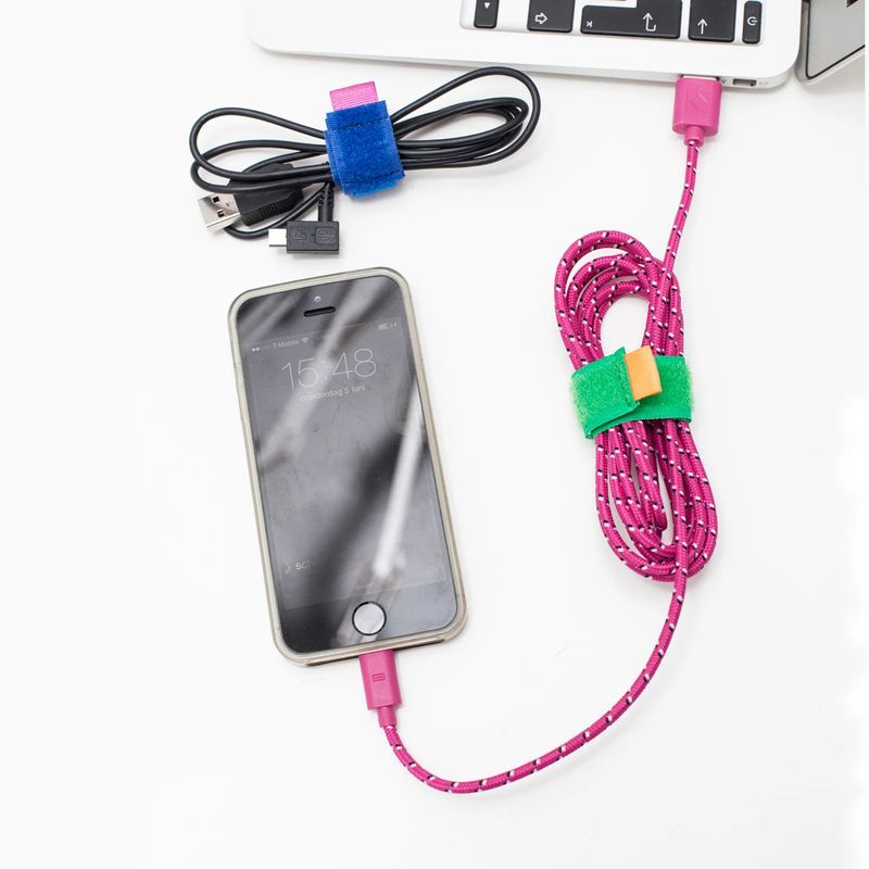 Cable Tie Velcro Multicolour Assorted Set of 8
