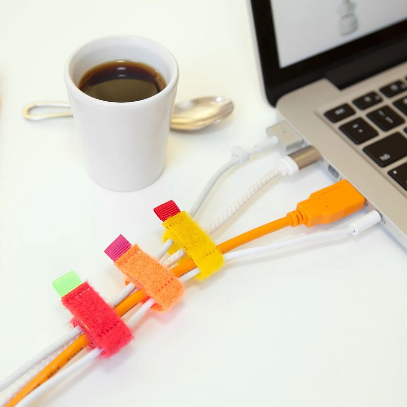 Mini Cable Tie Velcro Multicolour Assorted Set of 8