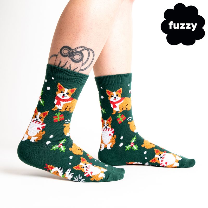 Women’s Crew Corgi Christmas