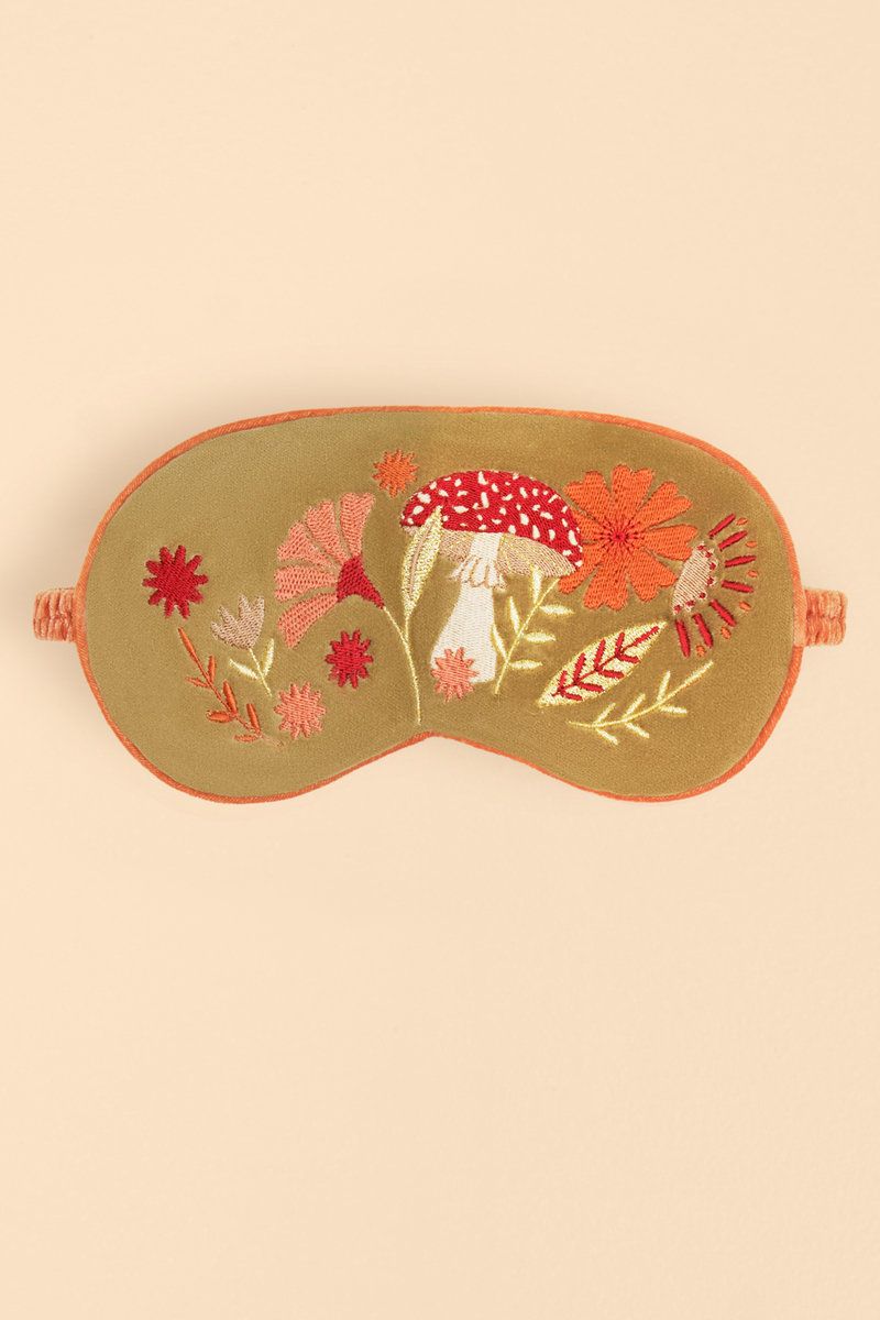 Lavender Velvet Eye Mask Tranquil Toadstool Sage