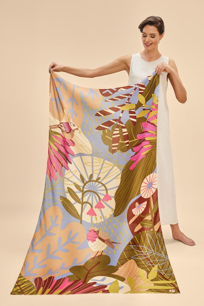 Printed Scarf Autumn Hedgerow