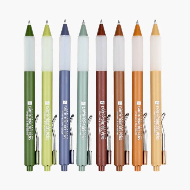 Earth Tone Gel Pens Set of 8