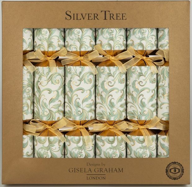 Festive Crackers Set of 6 Eco Garden Leaves