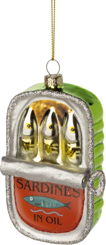 Glass Ornament Sardines Can
