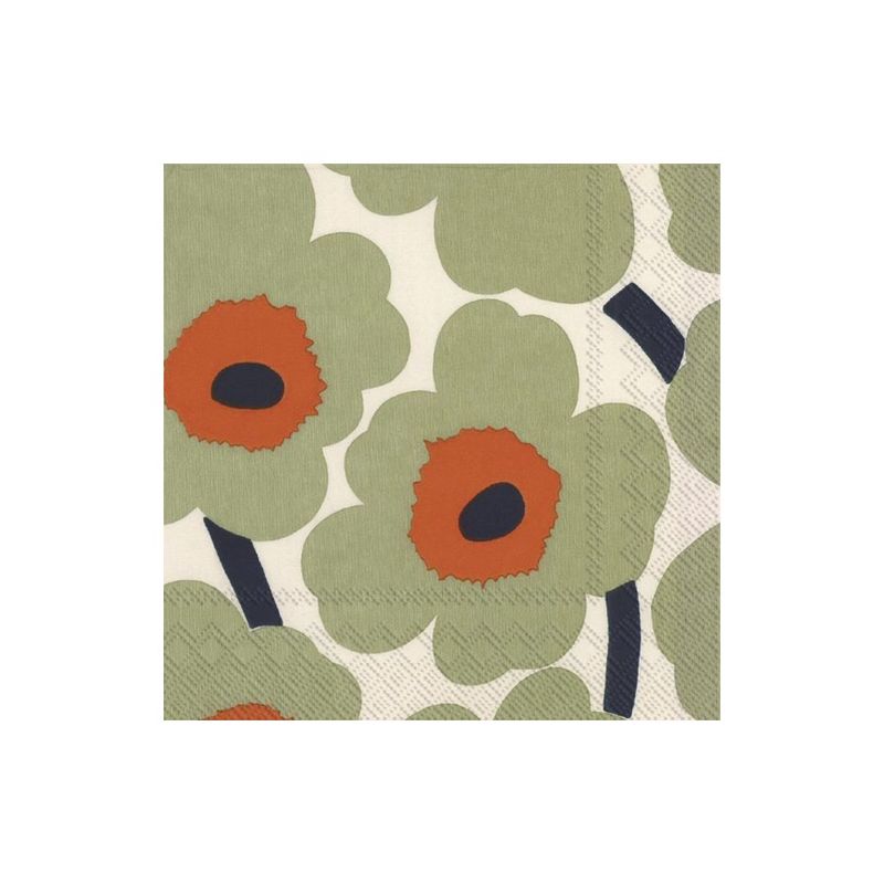 Paper Lunch Napkin Unikko Cream Orange