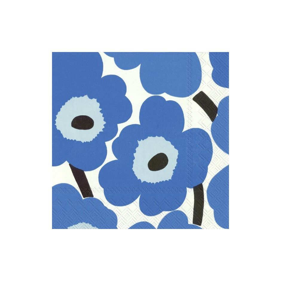Paper Lunch Napkin Unikko Blue
