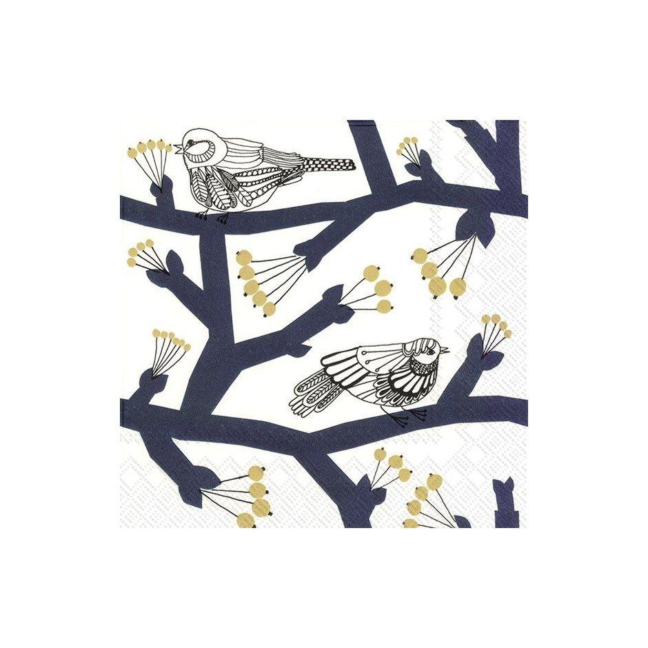 Paper Cocktail Napkin Pakkanen Dark Blue