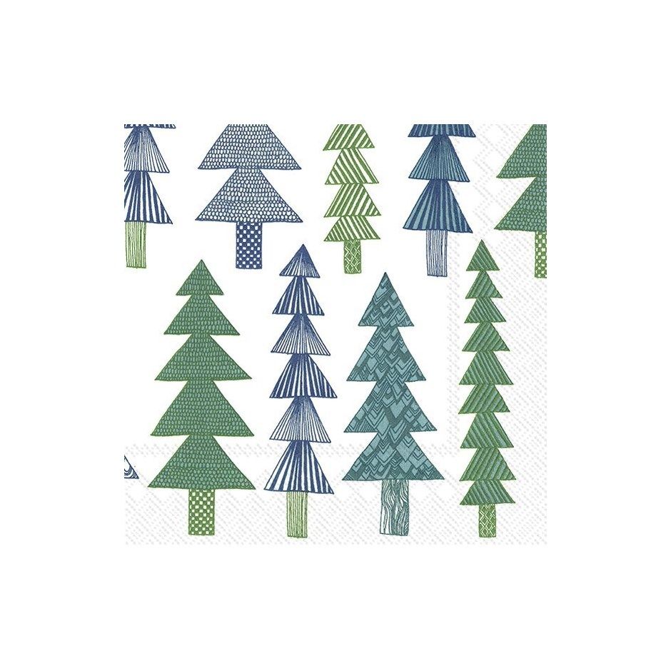 Paper Cocktail Napkin Kuusikossa Green