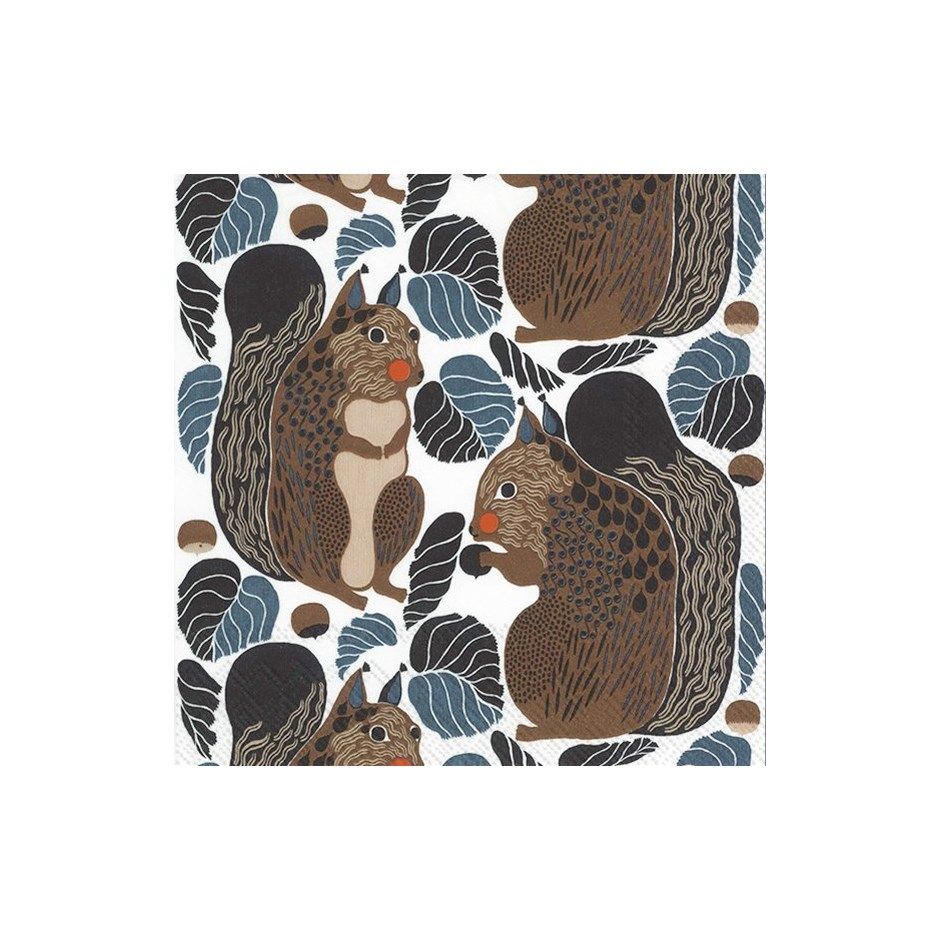 Paper Cocktail Napkin Kurre Black Brown