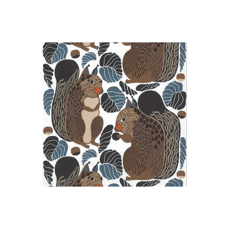 Paper Cocktail Napkin Kurre Black Brown