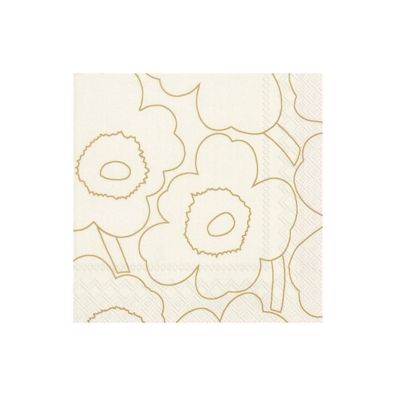 Paper Cocktail Napkin Pirto Unikko Gold