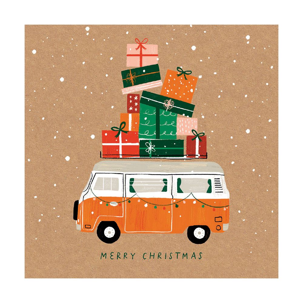 Boxed Christmas Cards Camper Van Christmas