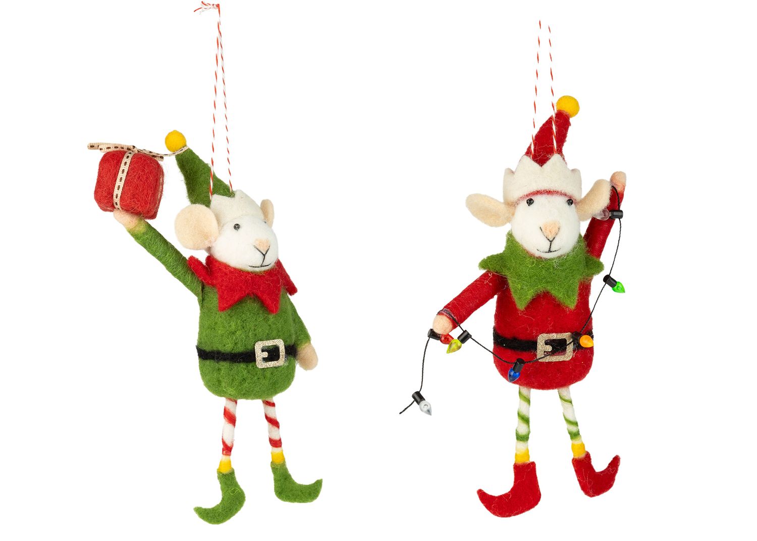 Felt Ornament Assorted Felt Elf Mouse
