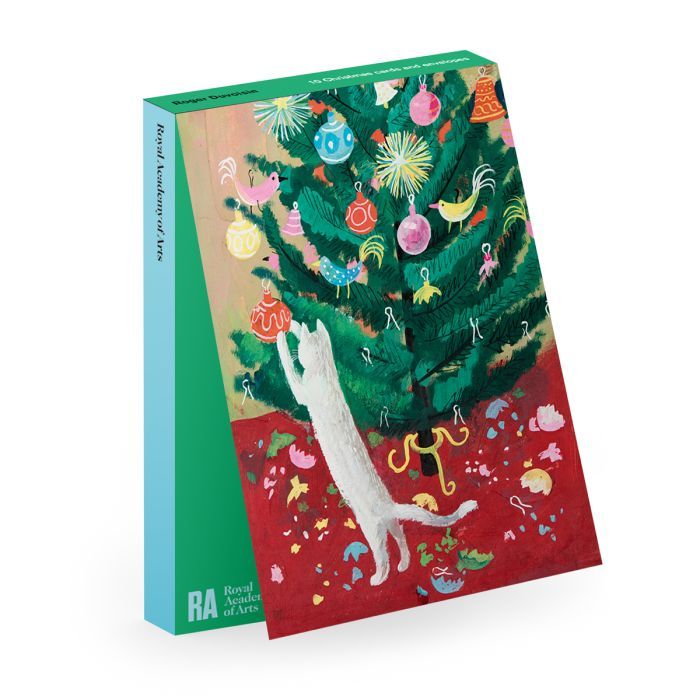 Boxed Christmas Cards Cat and Tree by Roger Duvoisin