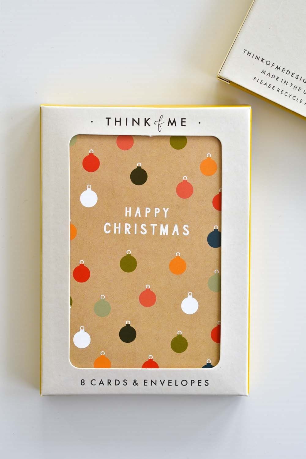 Boxed Mini Christmas Cards Baubles