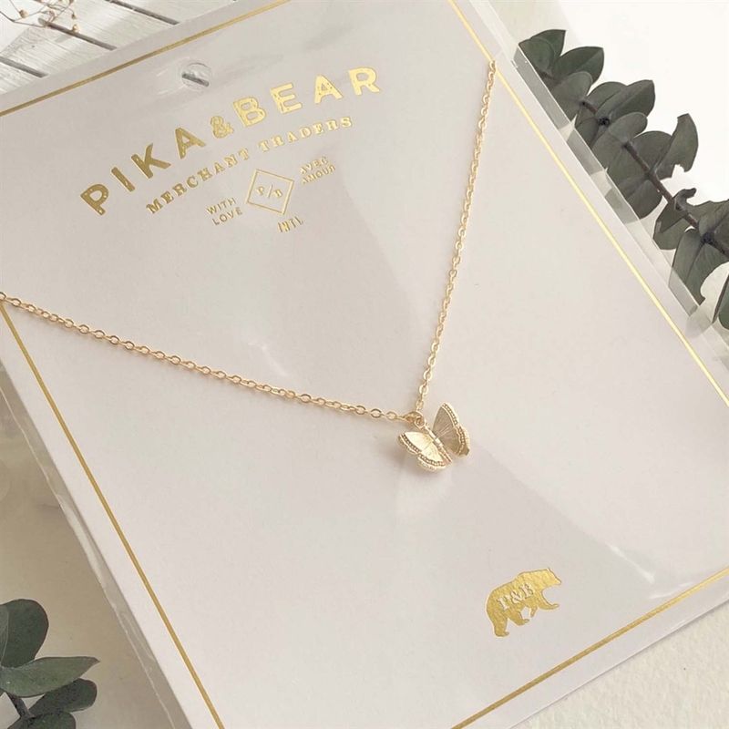 Necklace "Papillon" Butterfly Charm Gold