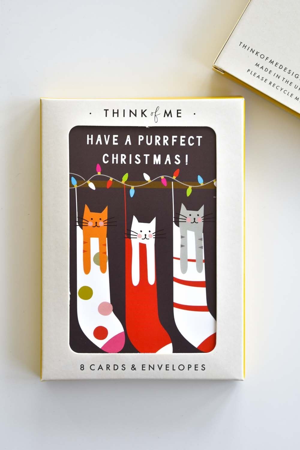 Boxed Mini Christmas Cards Purrfect Christmas