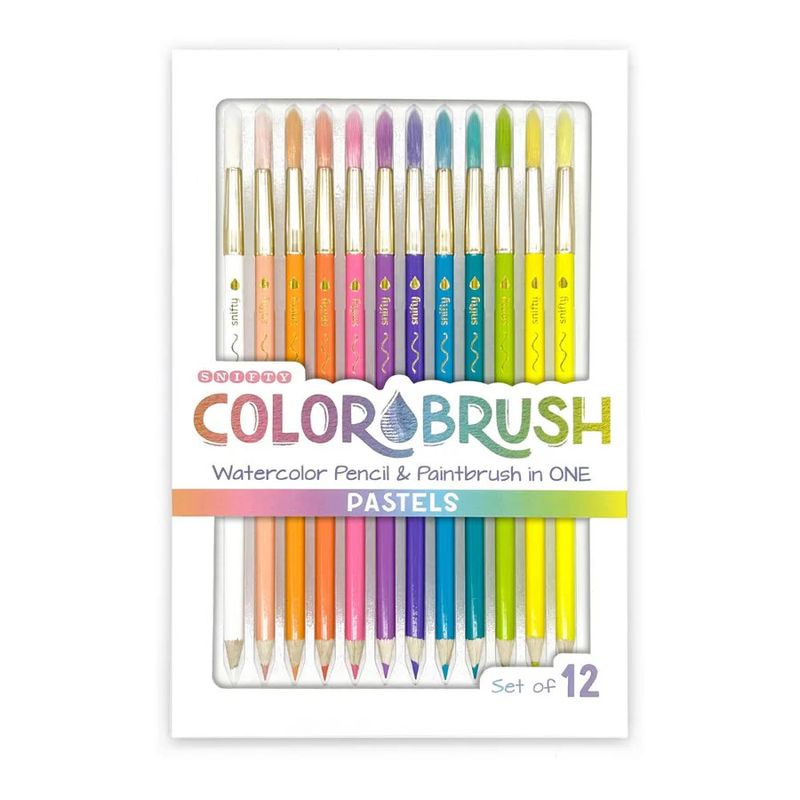 Colourbrush Watercolour Pastel Pencil/Brush Combo Set 12