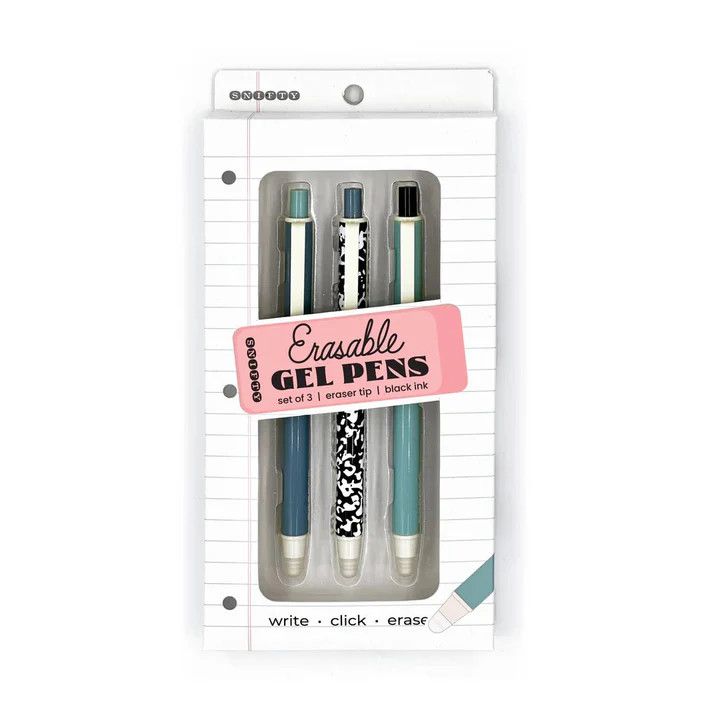 Retro Erasable Gel Pen Set Set of 3