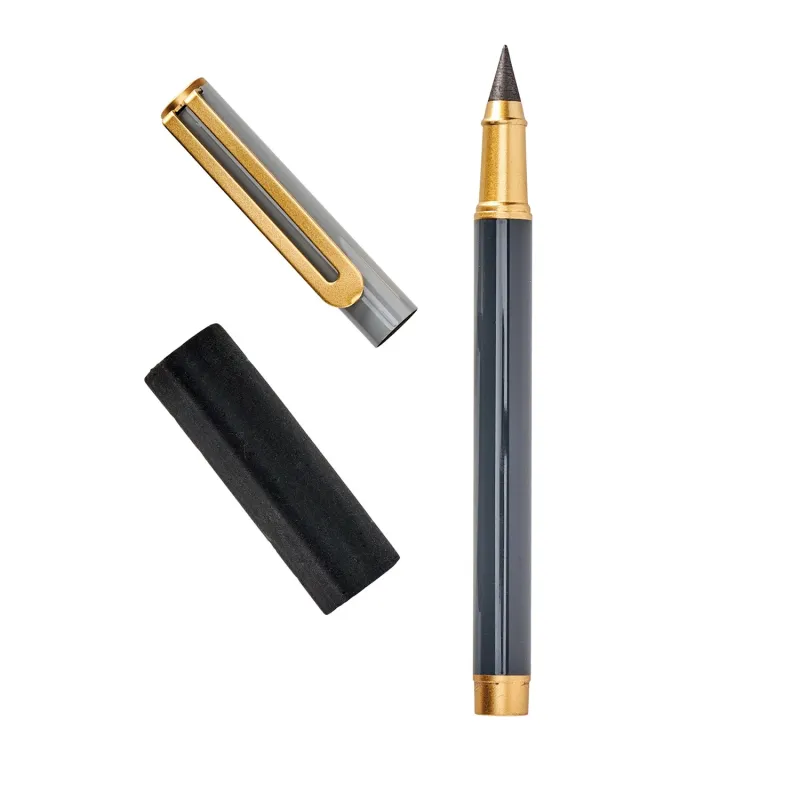 Look Sharp Pencil &amp; Eraser Set Gray