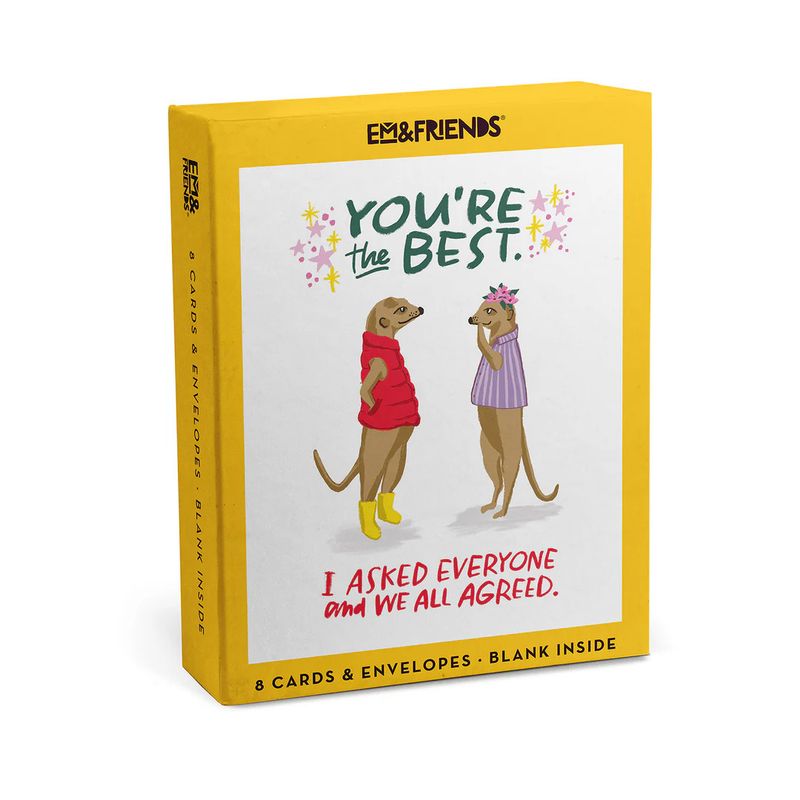 You’re the Best Card, Box of 8 Single Encouragement Cards