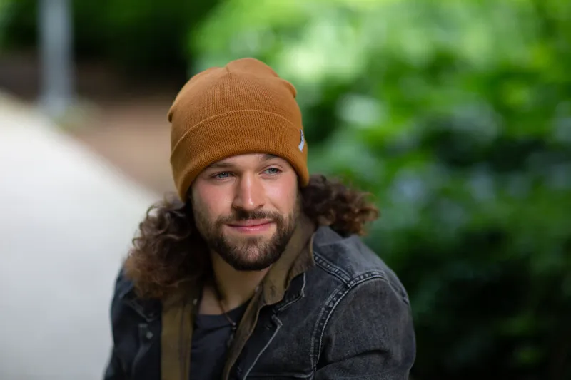 Cuffed Wool Beanie Saddle