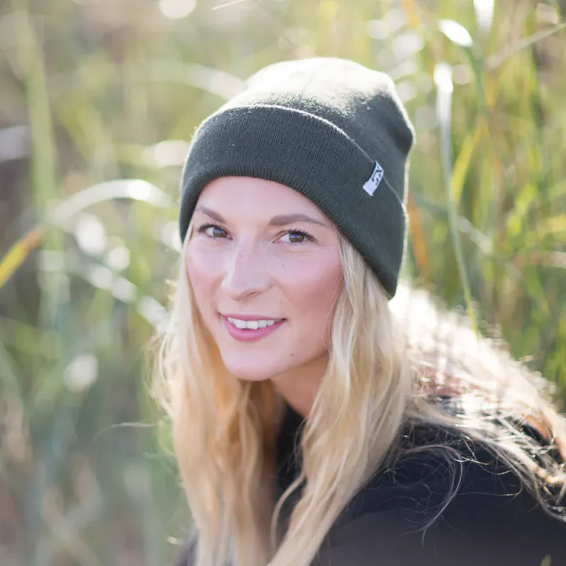 Cuffed Wool Beanie Charcoal Heather