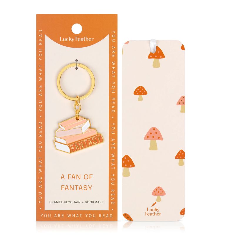Book Lover&#39;s Keychain + Bookmark Fantasy
