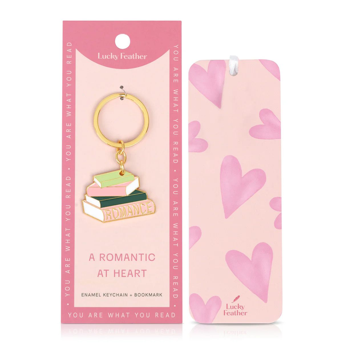 Book Lover&#39;s Keychain + Bookmark Romance