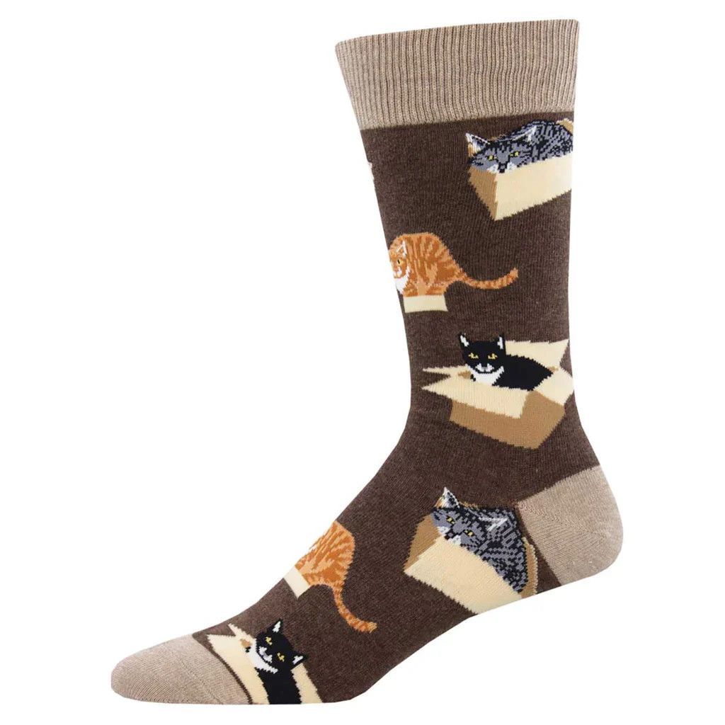 Men’s Crew Cat In a Box Brown